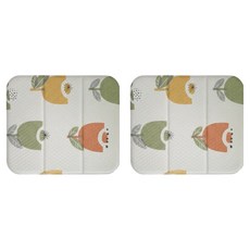 uh homedeco 便攜式折疊花朵雙面坐墊 2入, 混合色