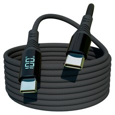에센스웨어 C타입-C타입 디스플레이 PD 100W 초고속 충전 케이블, 블랙, 1개, 1.2m