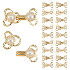 KHOOMIE 衣物掛鉤 20p + 掛環 20p 套組 5W0920, 金色, 1套