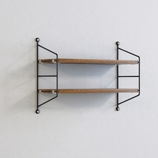 AVERNOT 공간활용 확장 이동 벽걸이 인테리어 선반, 메이플, 2단