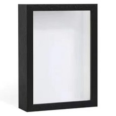 Wowking 室內裝飾乾燥花照片相框 桌上型 中空 5cm, 1個, 黑色