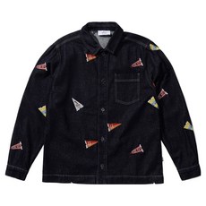 Les Deux Plaze TI4MAN 男士 LAYTON FLAG HYBRID DENIM SHIRTS M236CSH511M