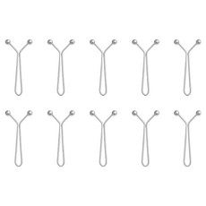 주식회사아텍스 바지 허리 조절 y클립 3.5 x 1.5 cm, 실버, 10개