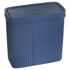 Mabsoshop 翻蓋式廚房客廳臥室防臭垃圾桶 BRP2746, 海軍藍