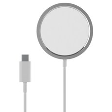 요이치 마그네틱 아틀라스S 맥세이프 케이블 C타입 무선충전기, 화이트, 1개