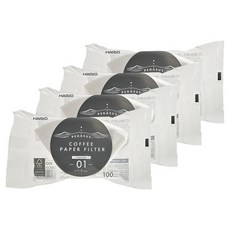 HARIO 好璃奧 Pegasus 咖啡濾紙 01 白色 PEF-01-100W, 4個, 100入
