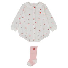 Happyland 新生兒用 Komi Apple 包屁衣及膝襪套組