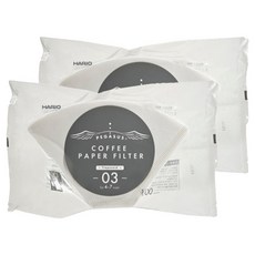 HARIO 好璃奧 Pegasus 紙咖啡濾紙 03 白色 PEF-03-100W, 100入, 2個