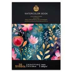 FEIY 水彩紙 素描本 鬱金香 5W0911 300g, 30個