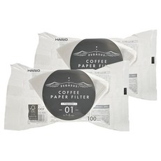 하리오 페가수스 종이 커피 필터 01 화이트 PEF-01-100W, 100개입, 2개