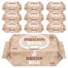 코디 마일드터치 물티슈 캡형, 35g, 100매, 10개