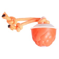 Truly House 寵物智能滾動球 解悶玩具 聲光逗貓球, 橘色, 1個