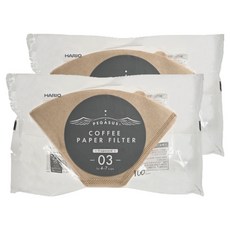 HARIO 好璃奧 Pegasus 咖啡濾紙 03 棕色 PEF-03-100M, 100入, 2個