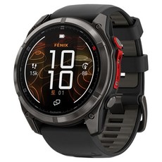 가민 아웃도어 GPS 스마트워치 피닉스 8 MicroLED 51mm, 카본그레이, GPS + 블루투스