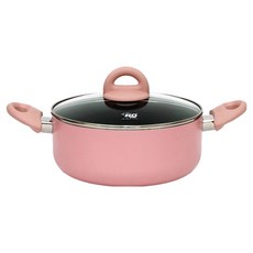 ELO 인덕션 IH 세라믹 코팅 양수 냄비, 파스텔핑크, 1개, 22cm