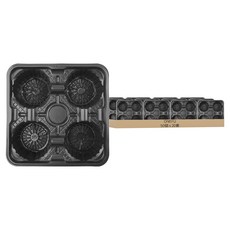 ONEFU 塑膠杯架 4杯 黑色, 20套, 50個裝