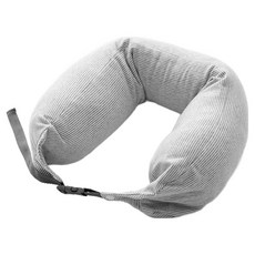 제넷 U자형 고급 줄무늬 낮잠 베개, 연그레이