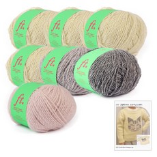 brandyarn 鯖魚喵 毛衣編織 DIY 100 織圖 + Fluffy Tweed 3號 4入 + 10號 + 11號 + 5號 套組, 3號, 10號, 11號, 5號(編織線), 1套