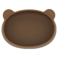 모두아이 실리콘 곰플레이트, 브라운, 1개