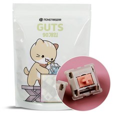 MONSTARGEAR 非線 榴槤熊貓 段落靜音鍵盤 鵝卵石鍵帽 客製化聲音 全潤滑 軸體 90入, 混合色, 單一商品, 製造商軸