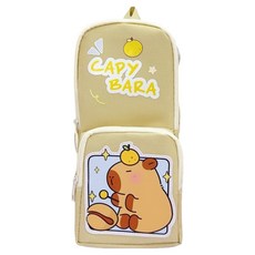 Abern 熊貓袋型鉛筆盒, 卡其色, 1個