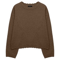 BURU N JUDY 女款扇形飾邊圓領針織衫 BOSAPO520A