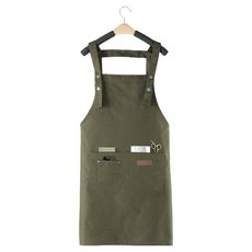 스토리빙 바리스타 H형 방수 앞치마, 카키, 1개