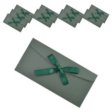 휴고잉 리본 편지 감사 용돈봉투, 그린, 10개