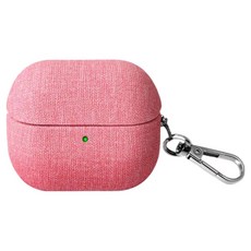 DISTIF Galaxy Buds 布料硬殼保護殼 Buds3 Pro, 粉紅色, 單一商品