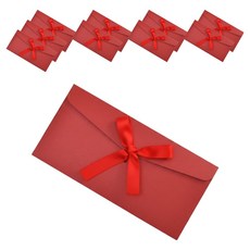 휴고잉 리본 편지 감사 용돈봉투, 레드, 10개