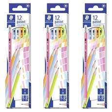 스테들러 노리카 파스텔 132 지우개연필 2B 12p, 혼합색상, 3개