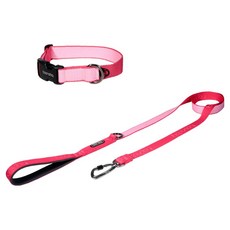 분독 강아지 오리지널 리쉬 리드줄 1.4m + 오리지널 목줄 세트, 스트로베리, 1세트