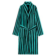 Teto Objet Supima 40支紗浴袍 S / M, 條紋水藍色, 1個