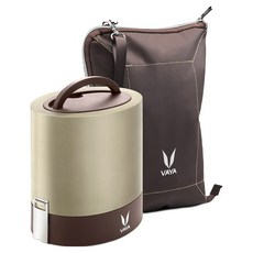 VAYA KOREA Tyffyn 保溫便當盒 600ml 附提袋, 石墨灰, 1個