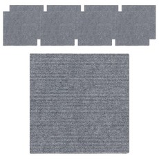 DAPACO DIY防水纖維地墊貼紙 9入, 淺灰色, 9個