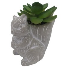 LANO 動物雕像多肉植物室內裝飾花盆 松鼠, 單一顏色, 1個