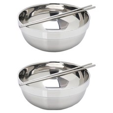 Sisem 高級雙層麵碗 20cm + 筷子組, 單一顏色, 2套