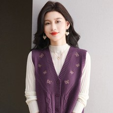 POPLARNC 女款賽可V領針織背心 P26SPV121227