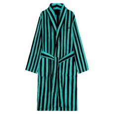 Teto Objet Supima 40支紗浴袍 L XL, 條紋海藍色, 1個