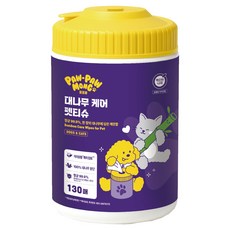 PawPawMong 寵物竹萃護理圓筒型濕紙巾, 1個, 130入