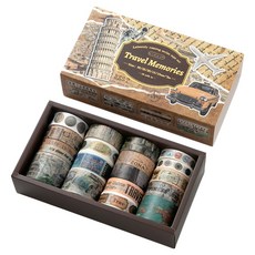 Sticony 記憶的頁面系列 復古紙膠帶 18卷組, 旅行的記憶, 1套