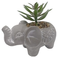 LANO 動物雕像多肉植物室內裝飾花盆 大象, 單一顏色, 1個