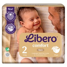 Libero 麗貝樂 Comfort 嬰兒紙尿褲 3~6kg, 第2階段, 34片