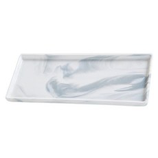 Dapaco 陶瓷長方形室內裝飾託盤, 灰色石紋