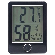 Kinyo 迷你磁吸電子式溫濕度計 TC-20, 黑色, 1個