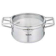 테팔 인덕션 노르디카 양수냄비, 스테인리스 스틸, 1개, 18cm