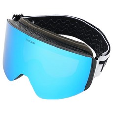 tomdeer HD雙層鏡片滑雪/單板滑雪 378護目鏡, 378黑色鏡框 + 藍色鏡片 + 白色頭帶