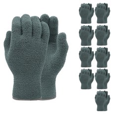 NiTex 冬季極寒期跑步刷毛內層手套 雙手穿戴組 L NISG-400, 灰色, 10套