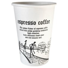 이로울생활 영문 인쇄 테이크아웃 종이컵 380ml, 50개, 1개입