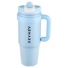 Ashare 馬卡龍保溫保冷隨行杯, 1個, 850ml, 藍色
